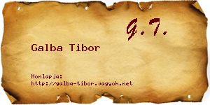 Galba Tibor névjegykártya